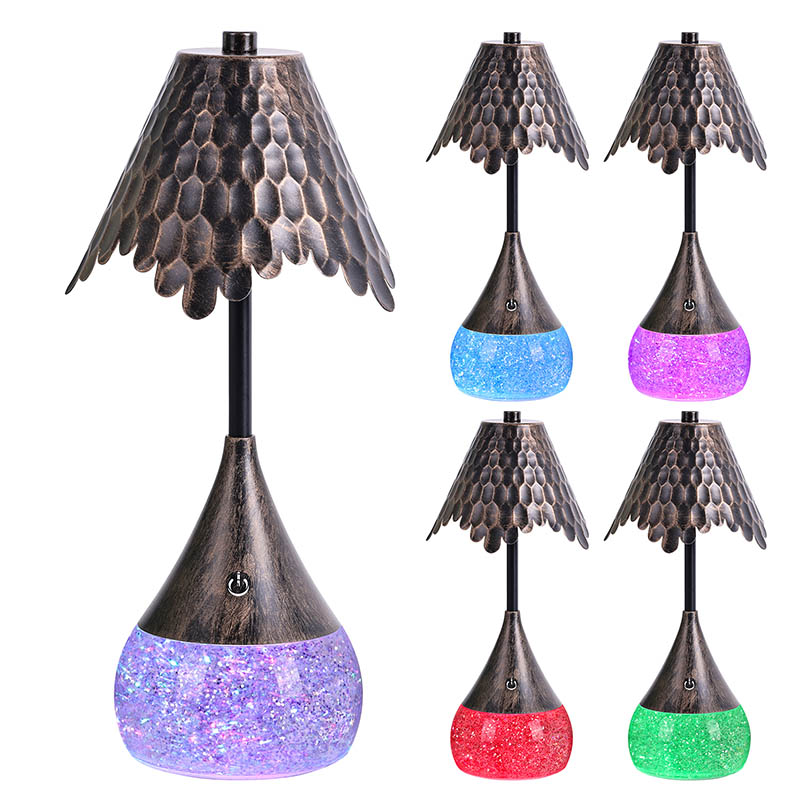 RGB Glitter Taban ile Gölge Led Masa Lambası
